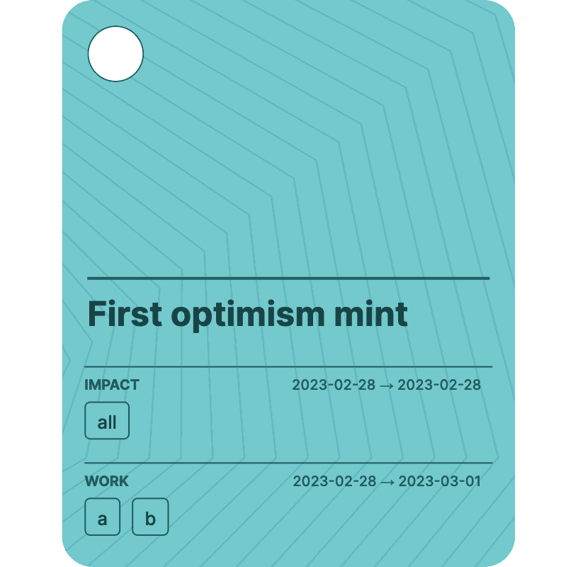 First optimism mint