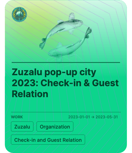 Zuzalu pop-up city 2023: Check-in & Guest Relation