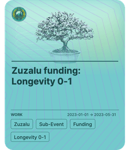 Zuzalu funding: Longevity 0-1