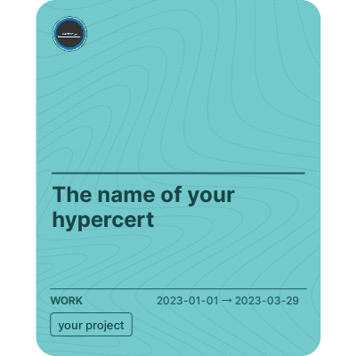 The name of your hypercert