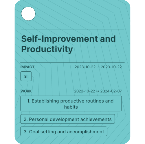 Self-Improvement and Productivity