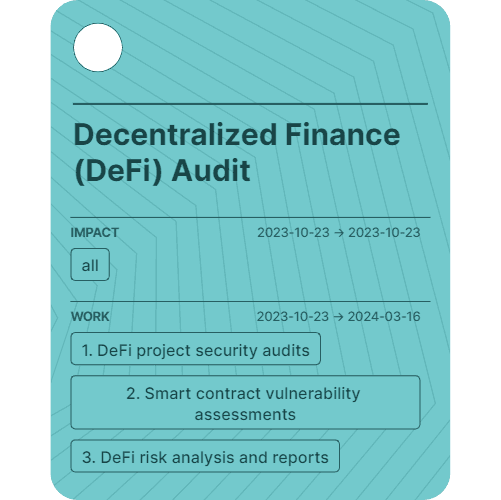 Decentralized Finance (DeFi) Audit