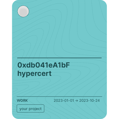 0xdb041eA1bF hypercert