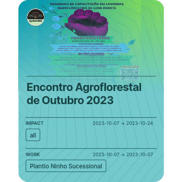 Encontro Agroflorestal de Outubro 2023