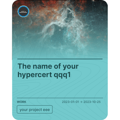 The name of your hypercert qqq1