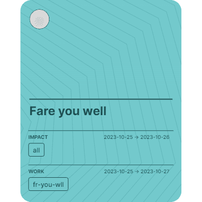 Fare you well