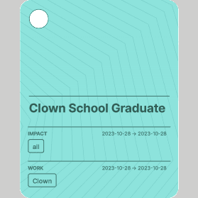 Clown School Graduate