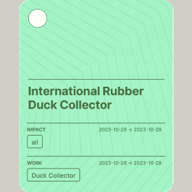 International Rubber Duck Collector