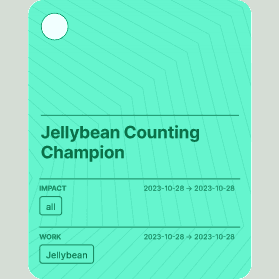 Jellybean Counting Champion