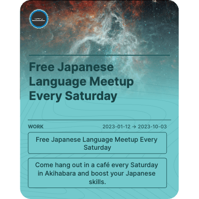 Free Japanese Language Meetup Every Saturday