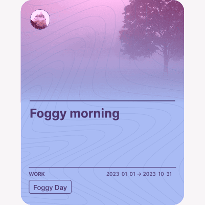 Foggy morning