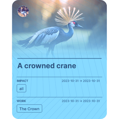 A crowned crane