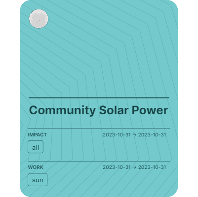 Community Solar Power