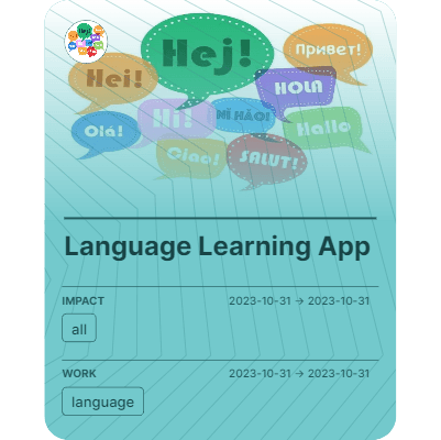 Language Learning App