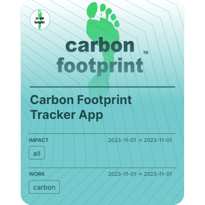 Carbon Footprint Tracker App