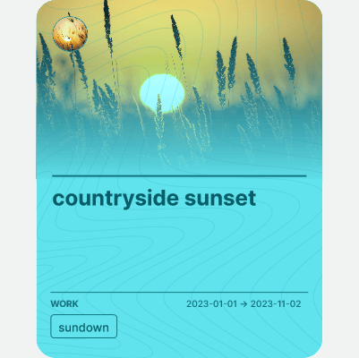 countryside sunset