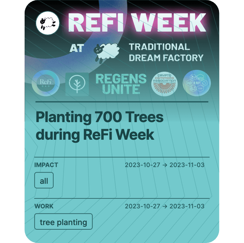 Planting 700 Trees during ReFi Week