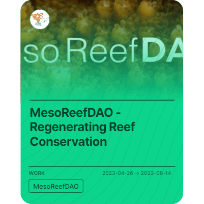 MesoReefDAO - Regenerating Reef Conservation