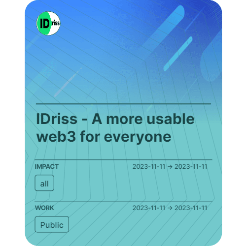 IDriss - A more usable web3 for everyone