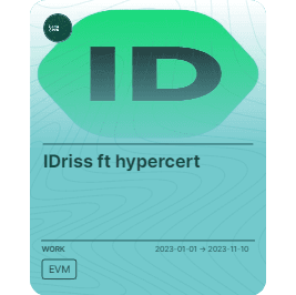 IDriss ft hypercert