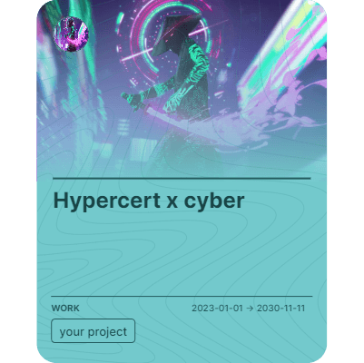 Hypercert x cyber