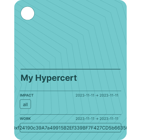 My Hypercert