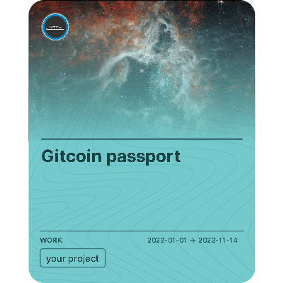 Gitcoin passport