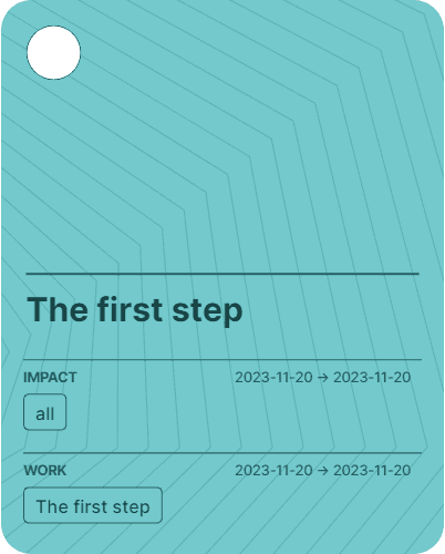 The first step 