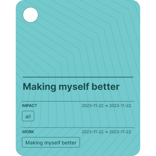 Making myself better 