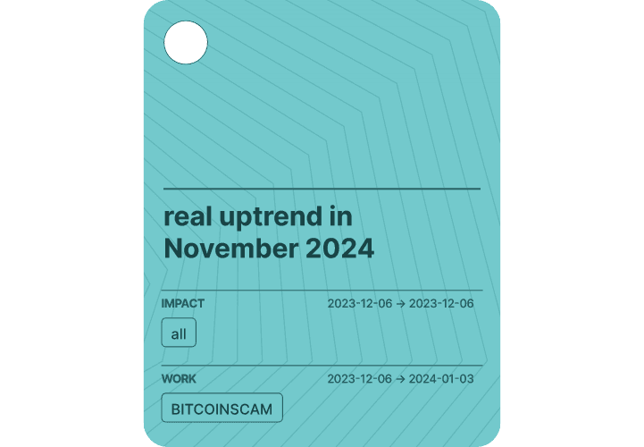 real uptrend in November 2024