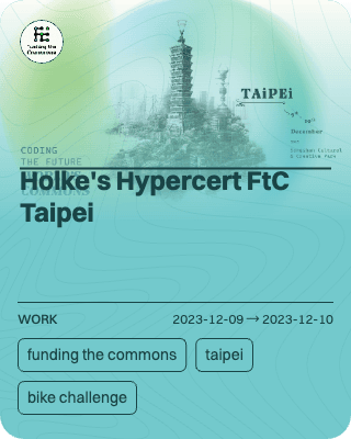 Holke's Hypercert FtC Taipei 