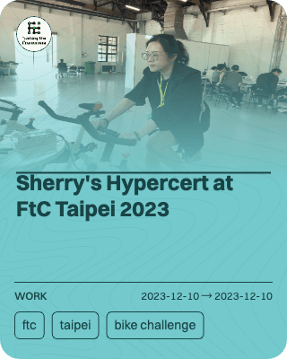 Sherry's Hypercert at FtC Taipei 2023