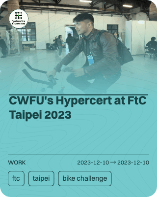 CWFU's Hypercert at FtC Taipei 2023