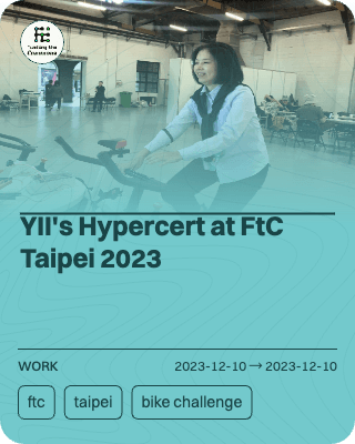 YII's Hypercert at FtC Taipei 2023