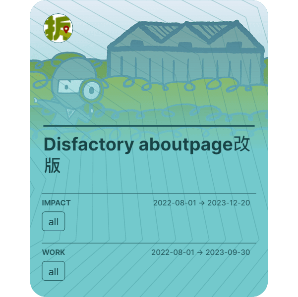 Disfactory aboutpage改版