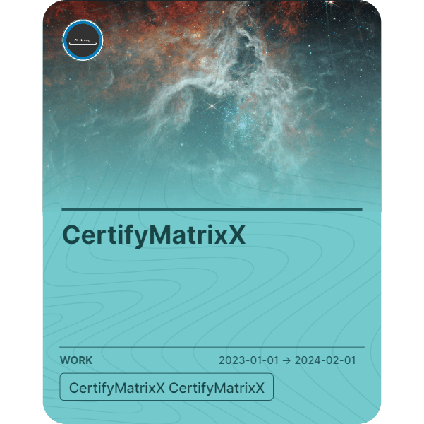 CertifyMatrixX 