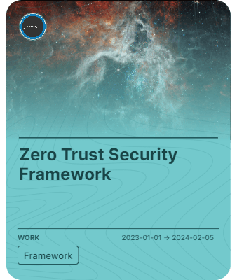 Zero Trust Security Framework