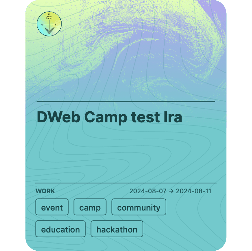 DWeb Camp test Ira