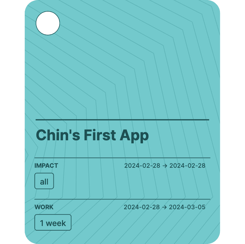 Chin's First App