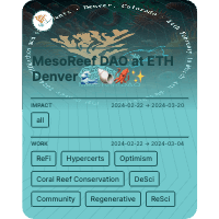 MesoReef DAO at ETH Denver 🌊🐚🦑✨