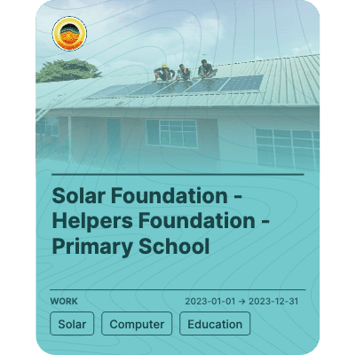 Solar Foundation - Helpers Foundation - Primary School