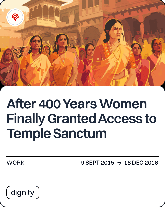 After 400 Years Women Finally Granted Access to Temple Sanctum