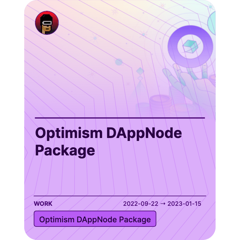 Optimism DAppNode Package