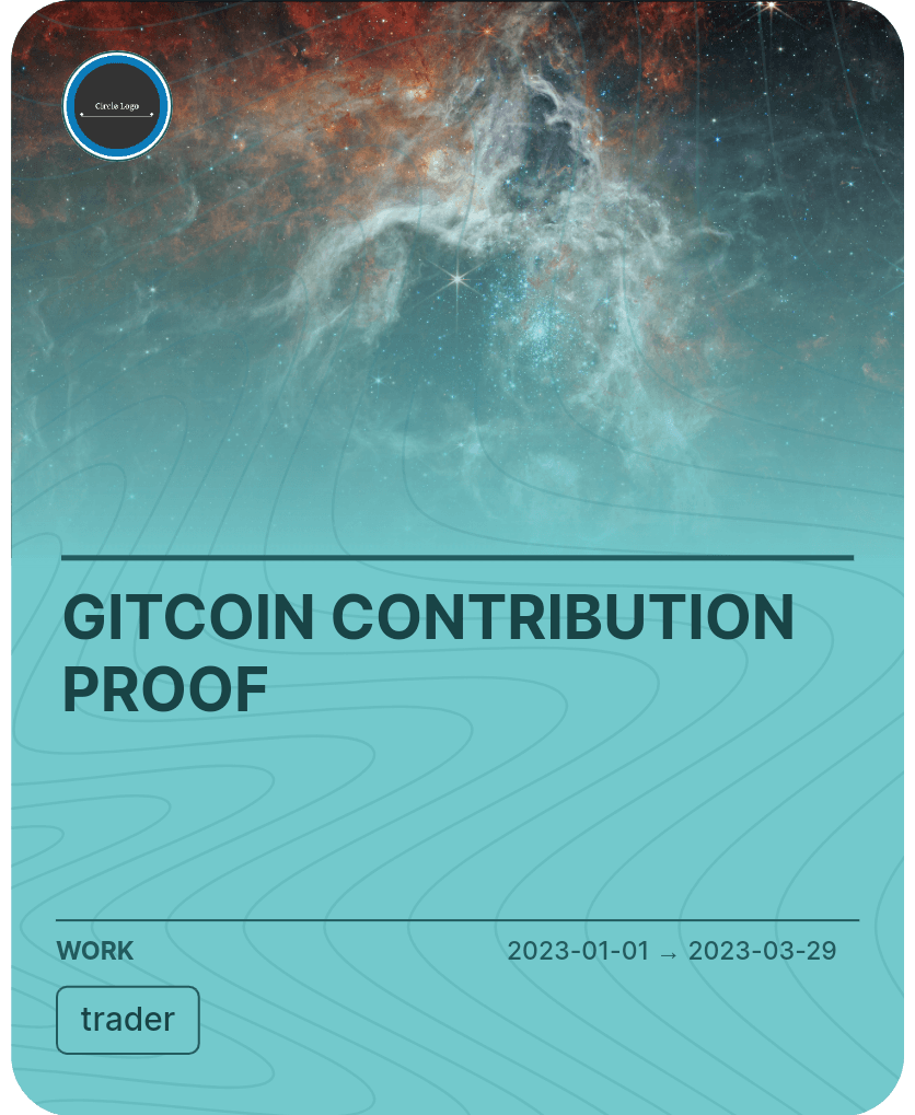 GITCOIN CONTRIBUTION PROOF