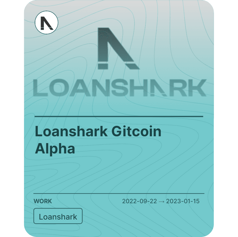 Loanshark Gitcoin Alpha