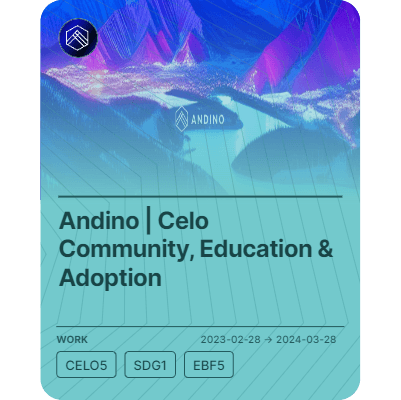 Andino | Celo Community, Education & Adoption