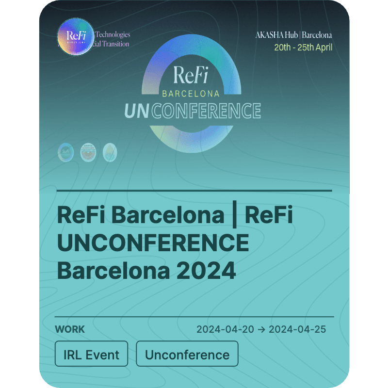 ReFi Barcelona | ReFi UNCONFERENCE Barcelona 2024