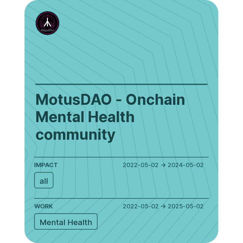 MotusDAO - Onchain Mental Health community