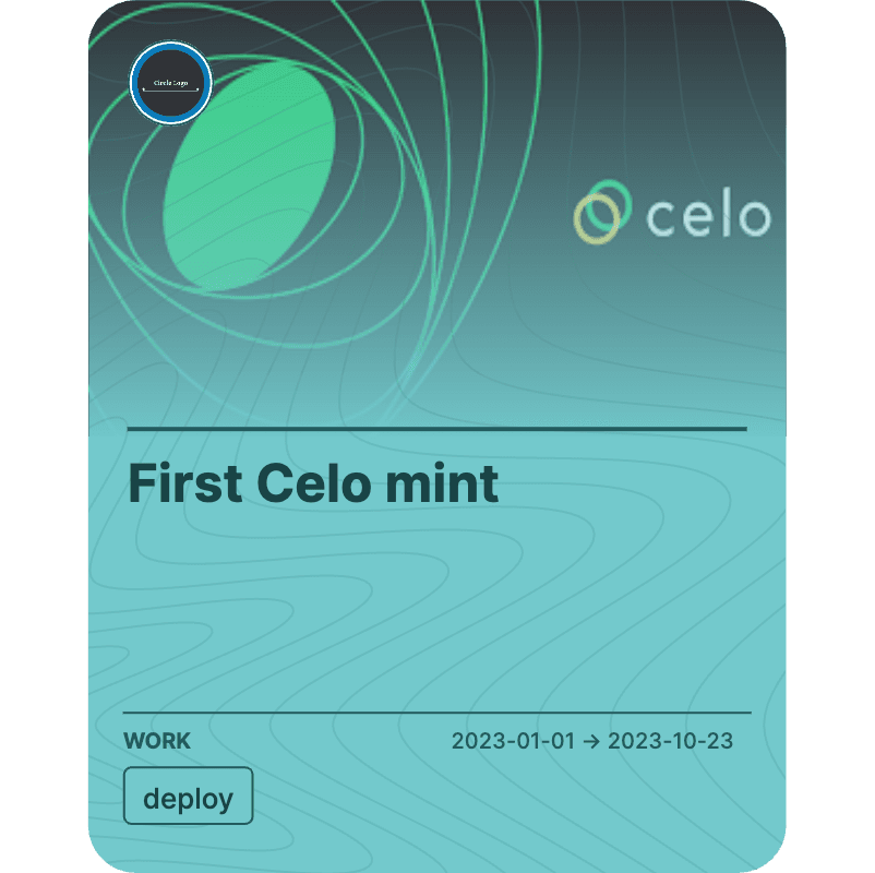 First Celo mint