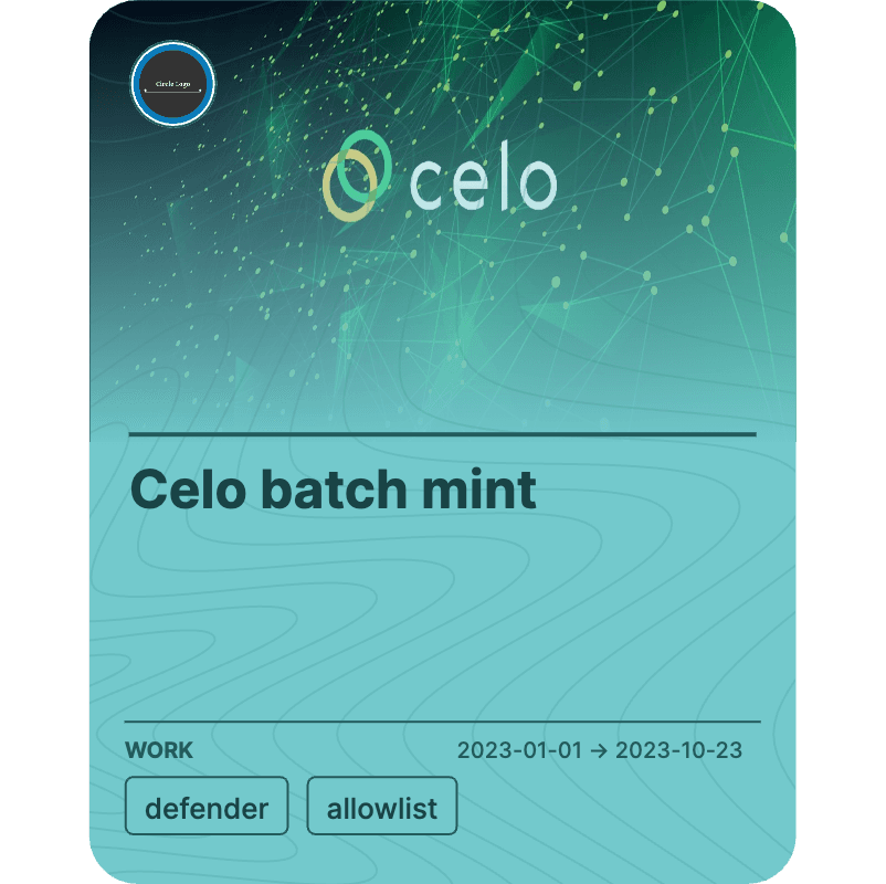 Celo batch mint